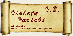 Violeta Maricki vizit kartica